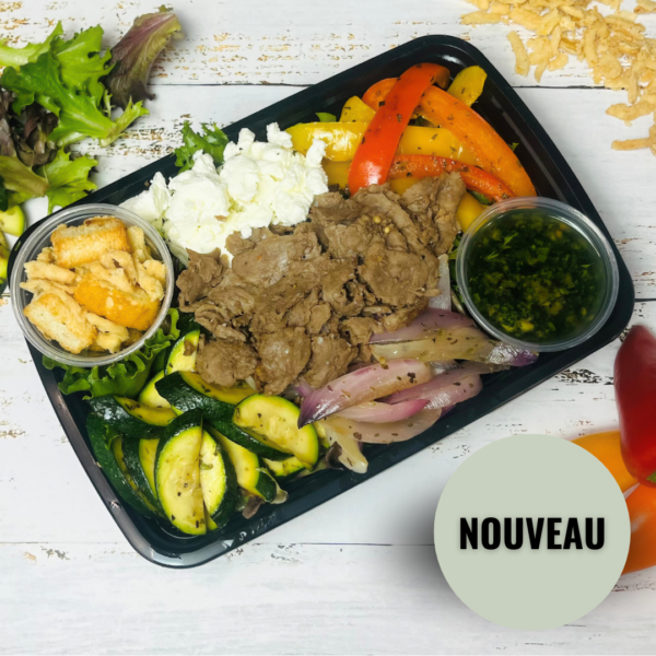 La salade au steak & légumes grillés