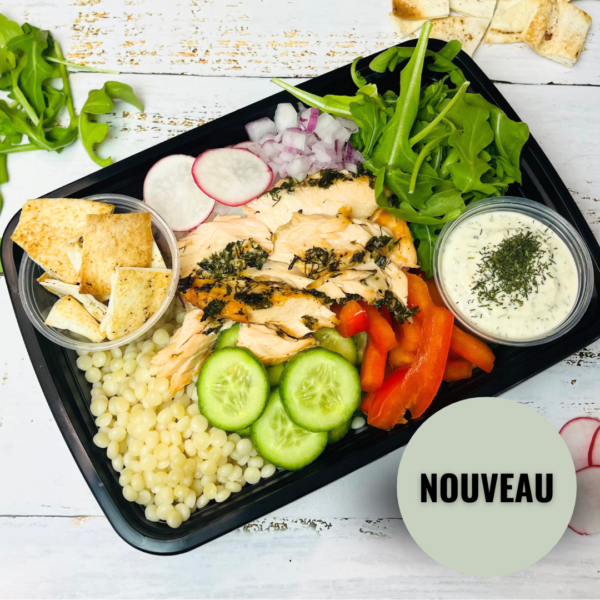 La salade de couscous perlé au saumon