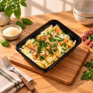 Les farfalles Alfredo pesto & saucisses italiennes