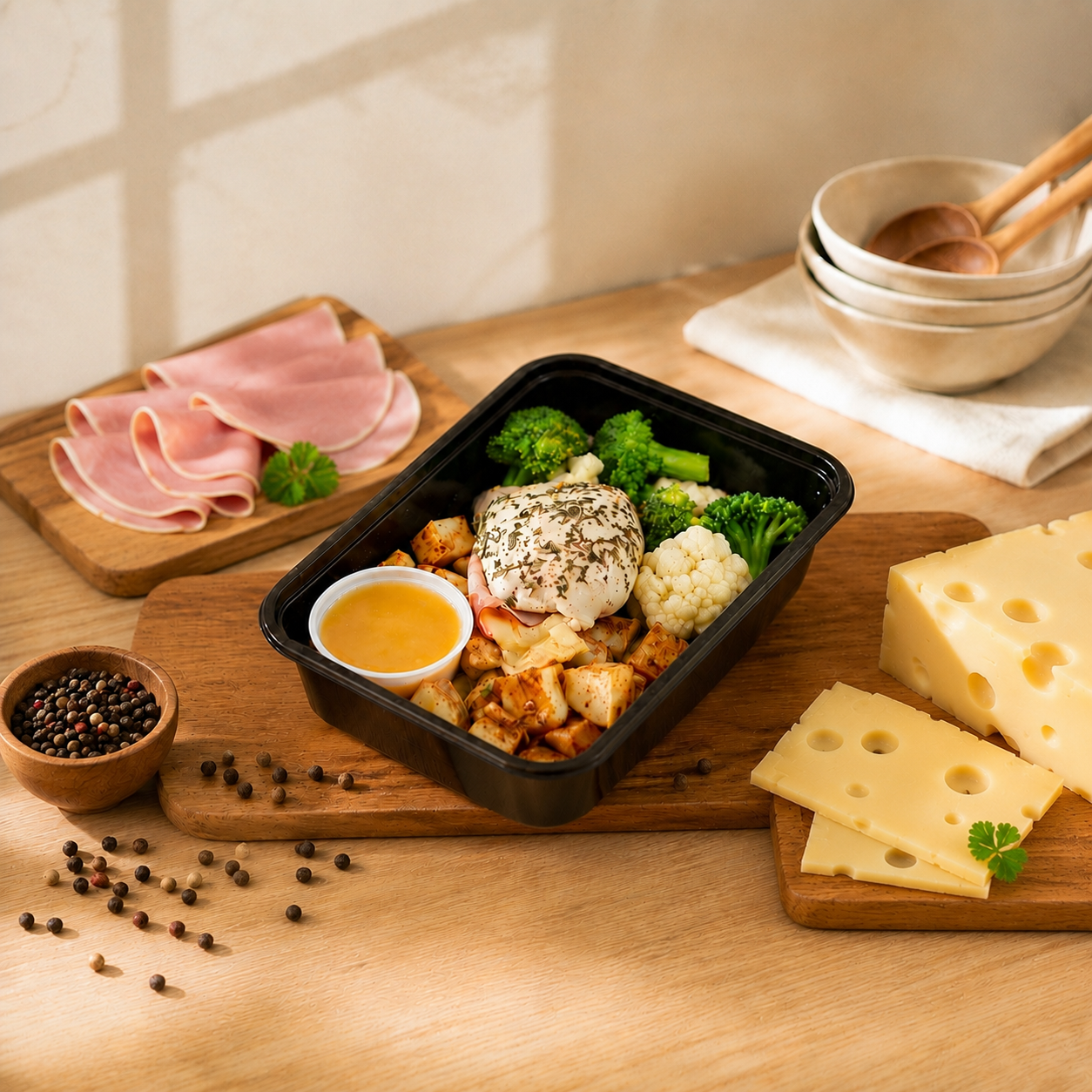 Le poulet farci jambon & fromage