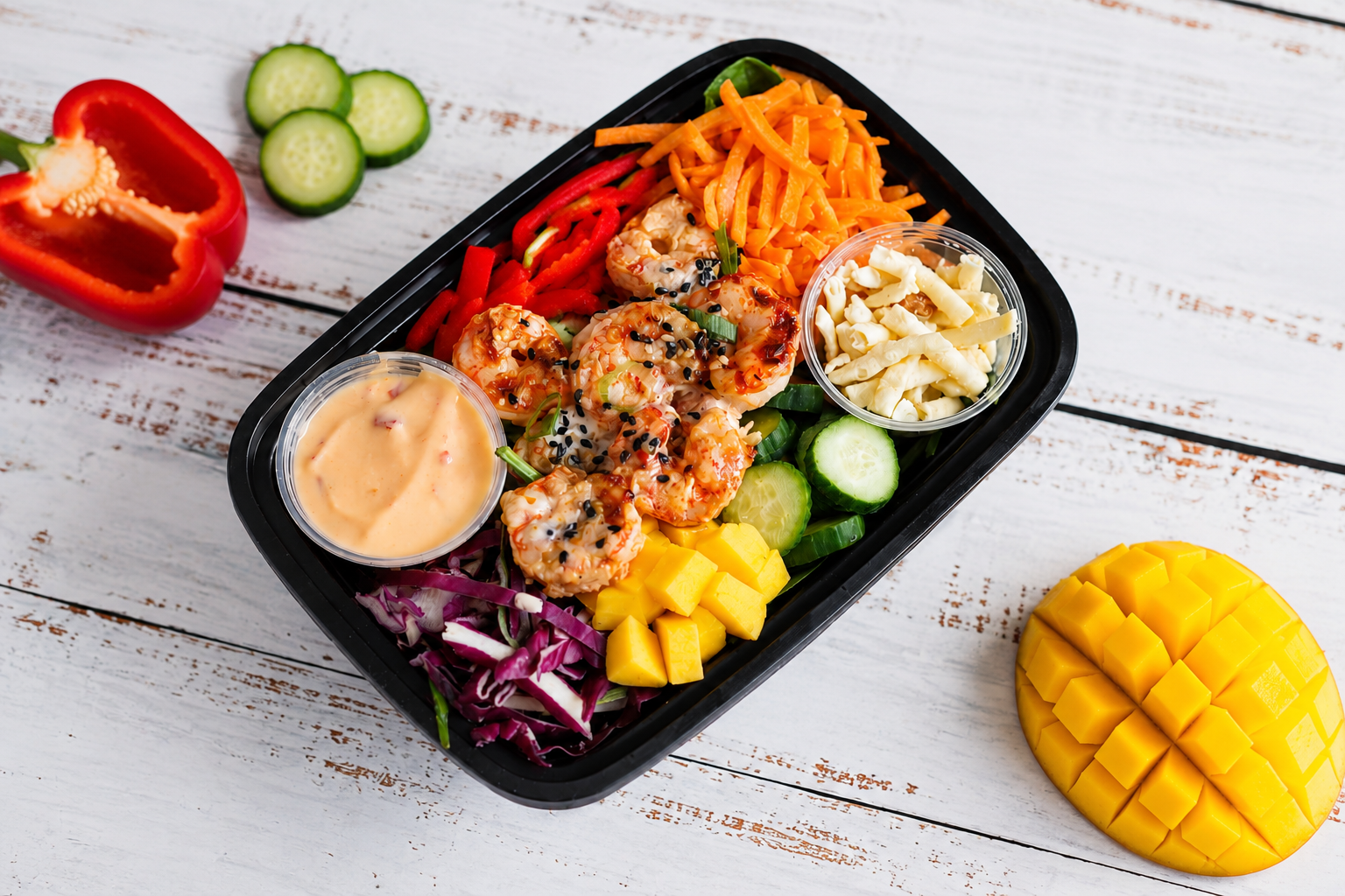 La salade de crevettes bang bang
