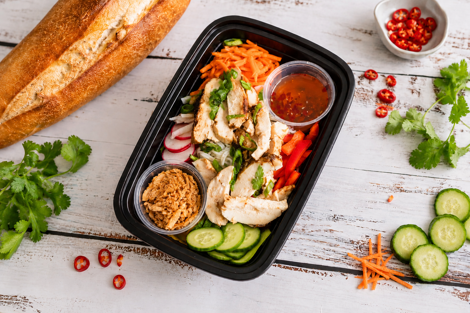 La salade de poulet Banh mi