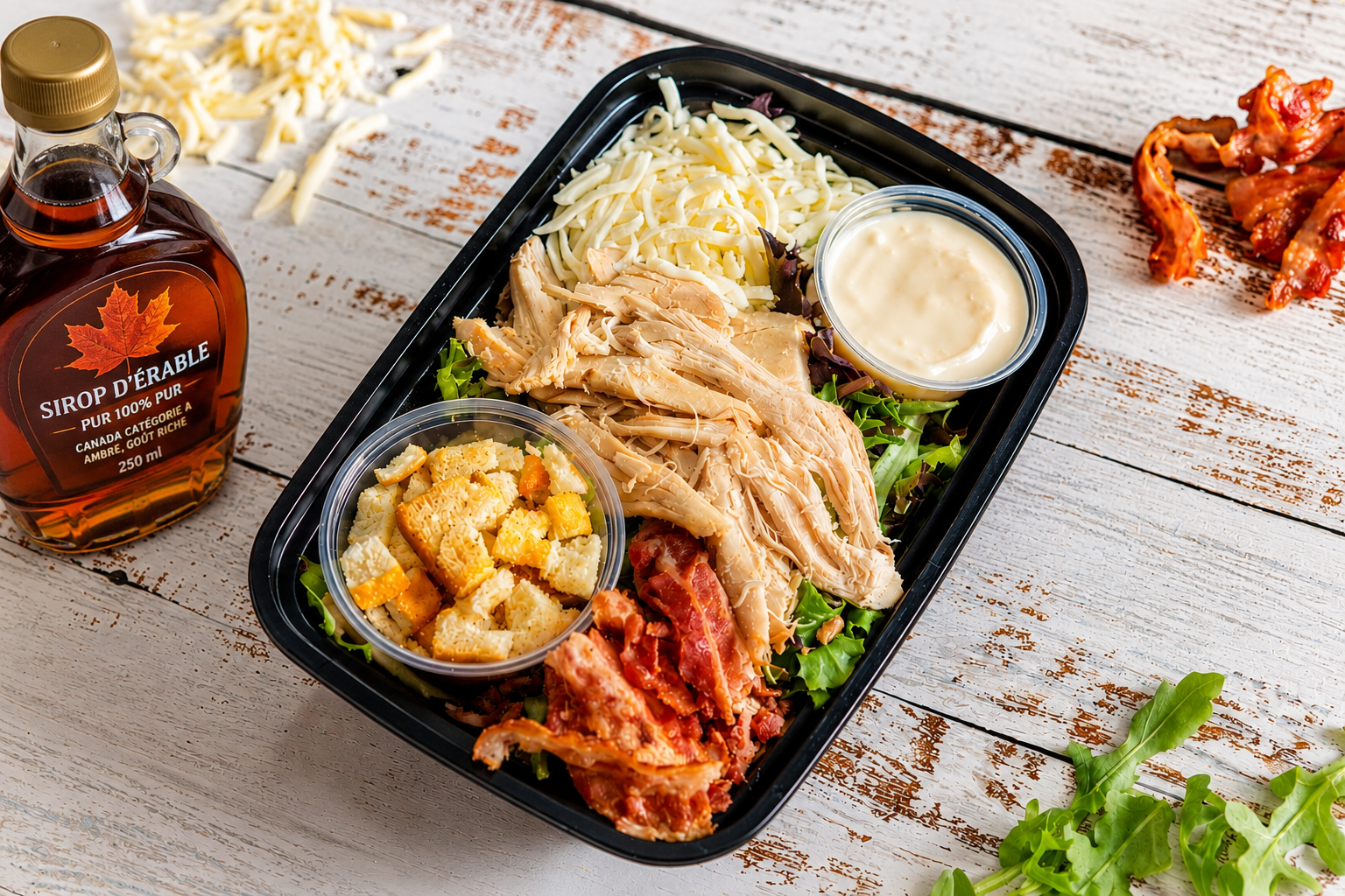 La salade césar au poulet rôti & érable