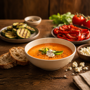 La crème de légumes grillés