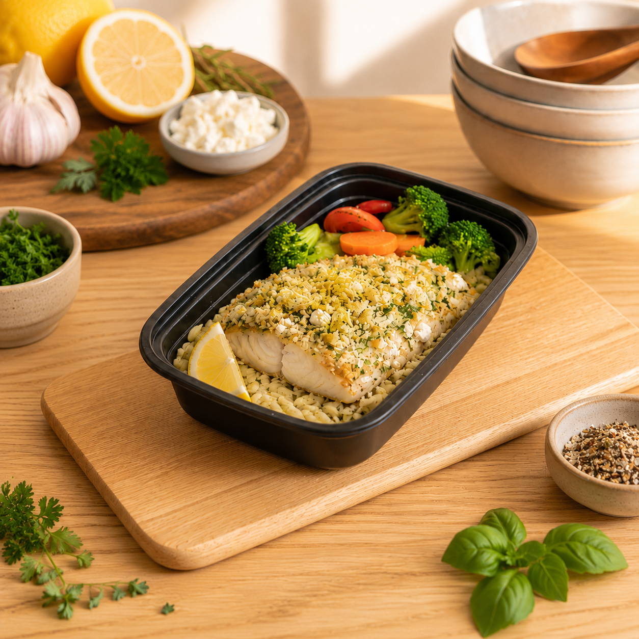 Le filet de poisson en croûte citronnée