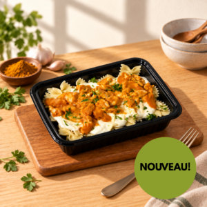 Les farfalles crémeuses style poulet au beurre